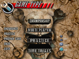 Truck Rally title screen for Playstation